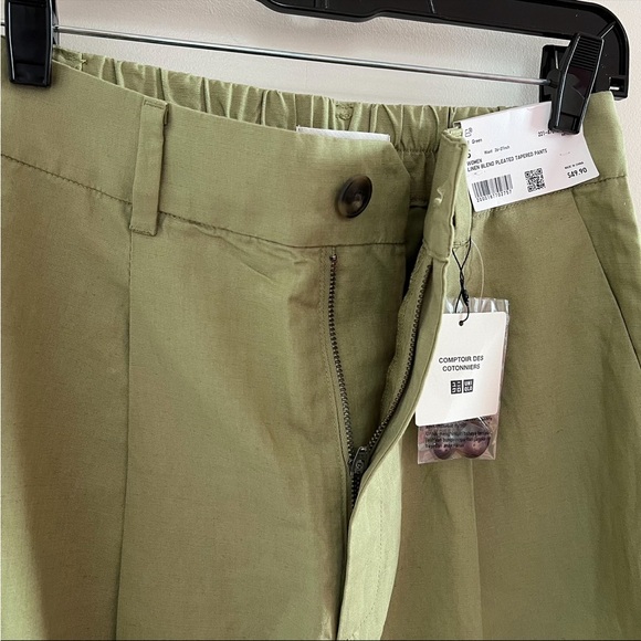 Uniqlo Linen Blend Pleated Tapered Pants - Picture 13 of 15